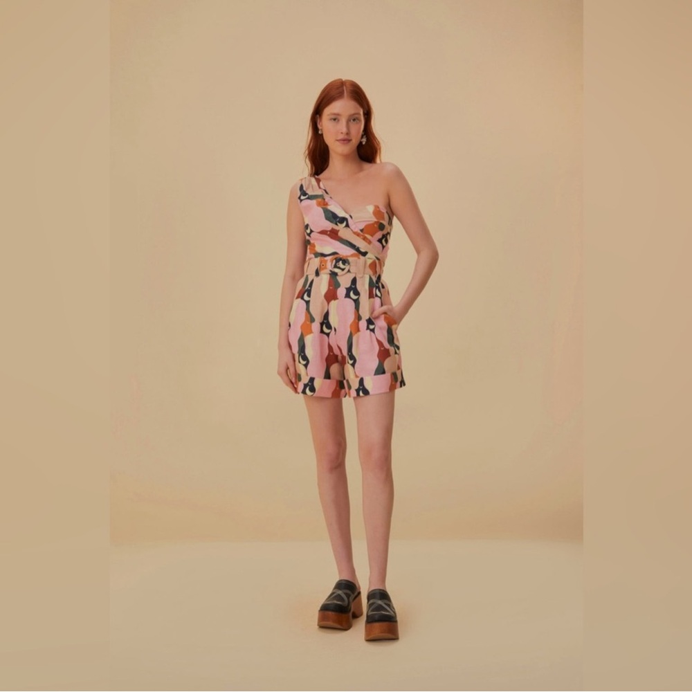 FARM Rio Multicolor One-Shoulder Jumpsuit - Picture 3 of 5